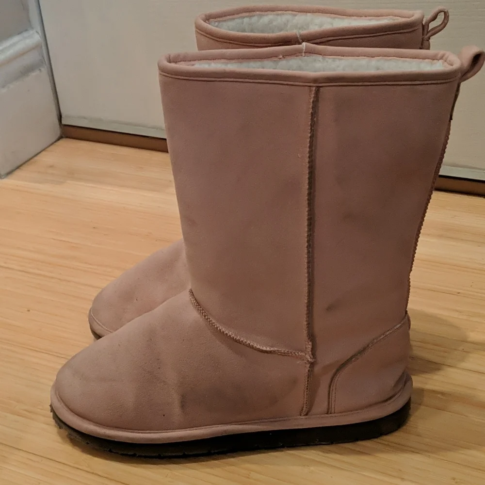Super warm pink Sherpa fleece lined boots